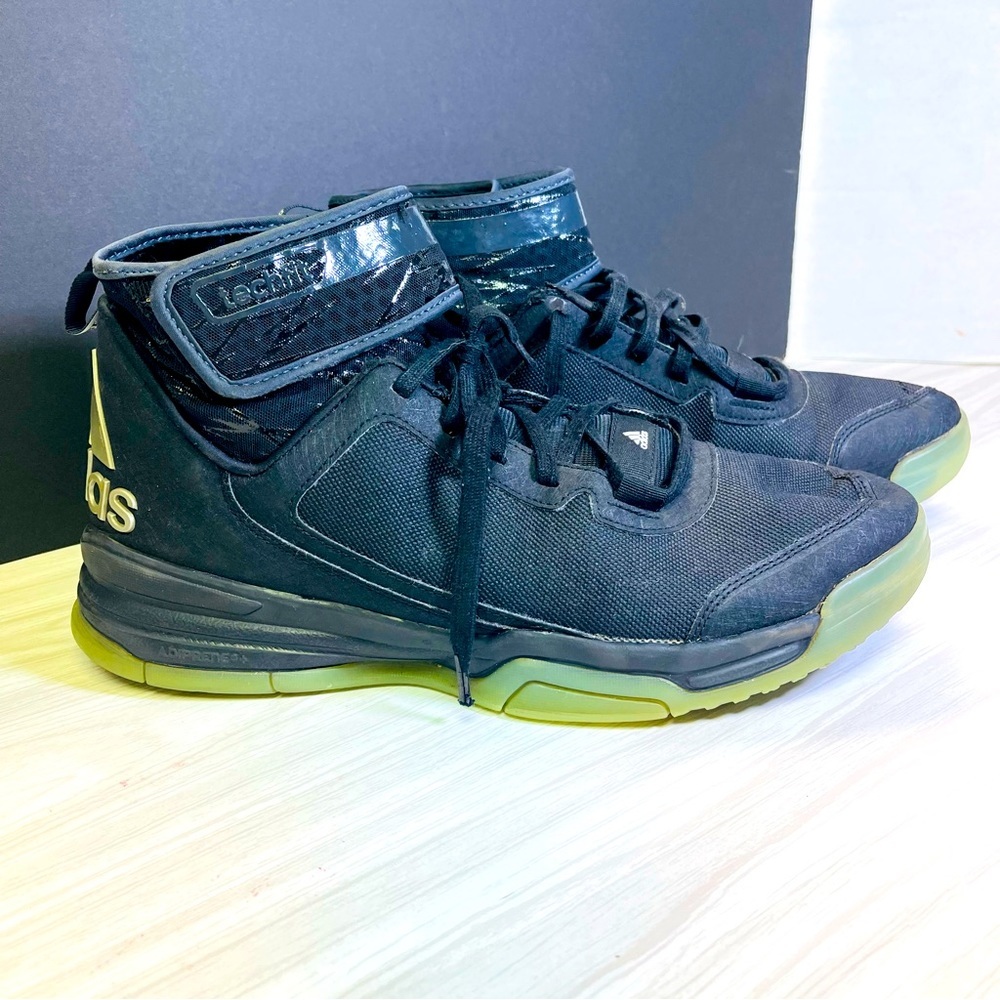 Adidas Basketball TechFit Dualthreat Hi Top STRAP Black size 11.5
